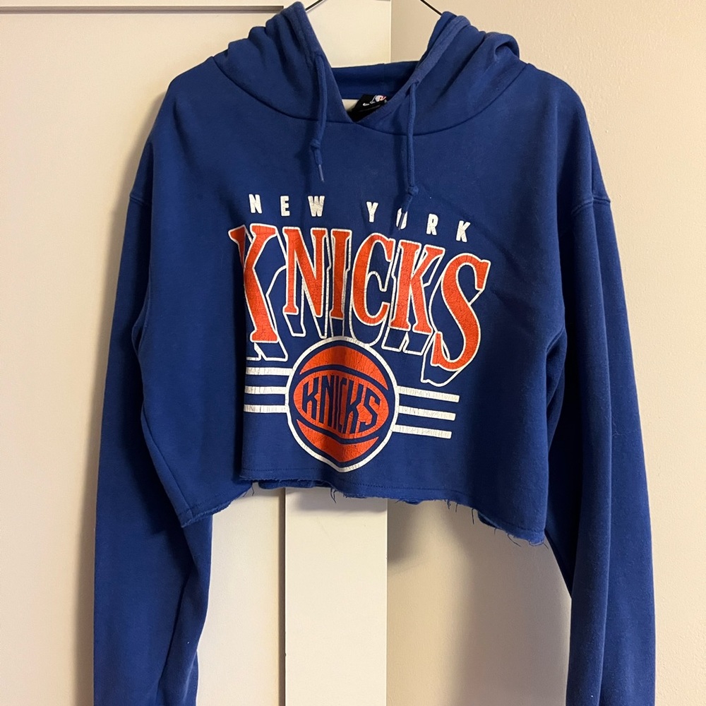 Cropped New York knicks hooded sweater